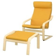 IKEA ポエング　チェア&オットマンの画像