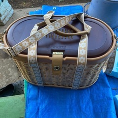 美品　ラタン製猫バッグ 持ち運び ラタンペットキャリの画像