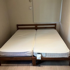 [無料] ニトリ シングルベッド 2台 (1台でも可)の画像