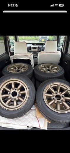 当時物 ワタナベ 4本 新品タイヤ付き