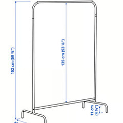 IKEA MULIG（イケア ムーリッグ）ハンガーラック ホワイト 白 99x152 cmの画像