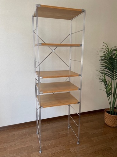 無印良品　ステンレスユニットシェルフ　オーク