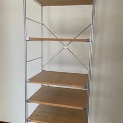 無印良品　ステンレスユニットシェルフ　オークの画像