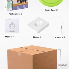 iPhoneで簡単　スマートタグ2個セット　白　紛失防止　管理番号052の画像