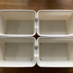 収納ボックス プレーンボックス　蓋付き　 4個セットの画像