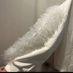 楽天購入！試し着のみ！フリル付きホワイトスウェットの画像