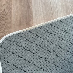 【美品】正方形 洗えるシャギーラグ 190×190cm 毛足35mm ホワイトの画像