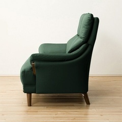 ニトリ3人掛けソファ、緑の画像