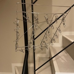 シルバー　洗濯物干し　洗濯ハンガー　ミニの画像