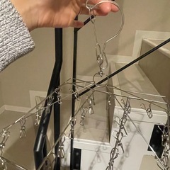 シルバー　洗濯物干し　洗濯ハンガー　ミニの画像