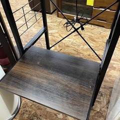 ジャングルジャングル貝塚店　レンジ台　キッチンラック　レンジラック　ブラウン　木目　中古　リユース　貝塚市　二色浜の画像