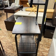 ジャングルジャングル貝塚店　レンジ台　キッチンラック　レンジラック　ブラウン　木目　中古　リユース　貝塚市　二色浜の画像