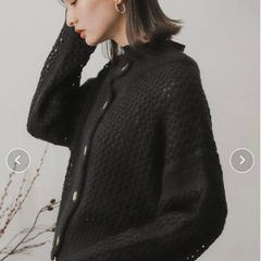 𝗨𝗥𝗕𝗔𝗡 𝗥𝗘𝗦𝗘𝗔𝗥𝗖𝗛 カシミヤタッチメッシュカーディガン  の画像