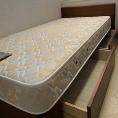 【使用感なし】マルニ木工製　シングルベッドの画像