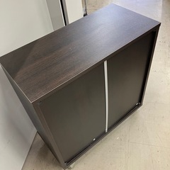 O2511-728 オープンラック キャスター付き ブラウン 中古の画像