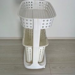 ランドリーバスケットラック 2段の画像