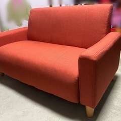 急募！！美品🌟オシャレなオレンジソファ🍊の画像