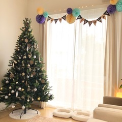 オーナメント付クリスマスツリー(210cm)の画像