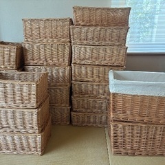 籐　収納ボックス　23個セット！の画像