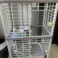 組立式猫用2段ケージの画像