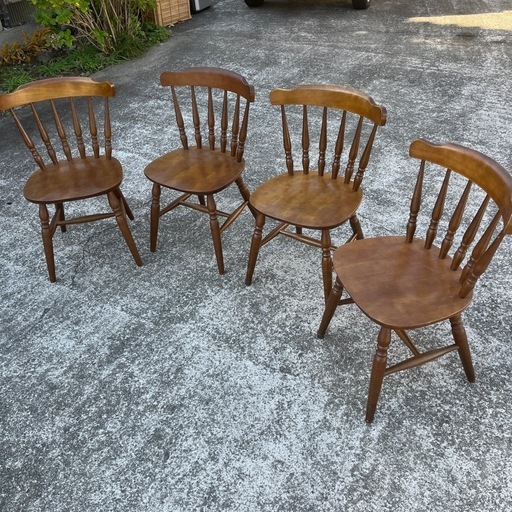 ☆4脚セット☆ウィンザーチェア ダイニングチェア 木製 椅子欲しい