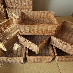 籐　収納ボックス　23個セット！の画像