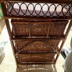 【無料】籐タンス 3段タンスの画像