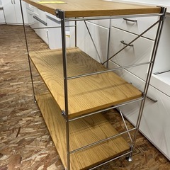 ジャングルジャングル貝塚店　ユニットシェルフ　シェルフ　ラック　棚　木目　3段　無印良品　中古　リユース　貝塚市　二色浜の画像