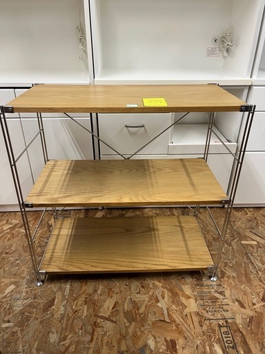 ジャングルジャングル貝塚店　ユニットシェルフ　シェルフ　ラック　棚　木目　3段　無印良品　中古　リユース　貝塚市　二色浜