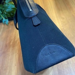 Paul Smith 黒のキャンバス・レザー ボストンバッグの画像
