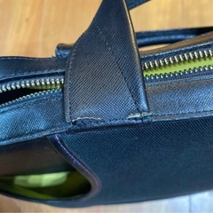 Paul Smith 黒のキャンバス・レザー ボストンバッグの画像