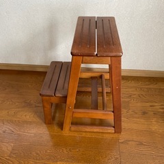 木製　脚立&チェアの画像