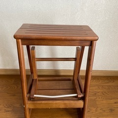 木製　脚立&チェアの画像
