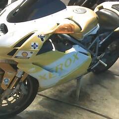 ドゥカティ 749S 白/黄 車検R9/10月 エンジン始動動画 名変で乗れます 半額配送キャンペーン 現状渡し諸経費￥0- 横浜 P-Yardの画像