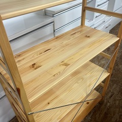 ジャングルジャングル貝塚店　シェルフ　IKEA 4段 棚　収納棚　ディスプレイ　木目　中古　リユース　貝塚市　二色浜の画像