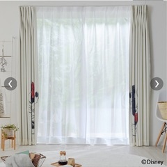 ミッキー&ミニー　遮光カーテン・レースカーテン付きの画像