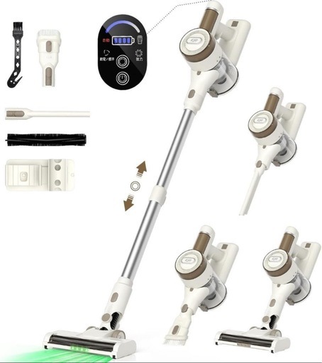 【専用】業界初 75KPa超強力吸引65分連続駆動コードレス掃除機