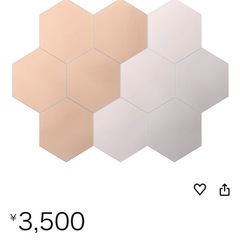 新品IKEAイケア六角形ミラー10枚入の画像
