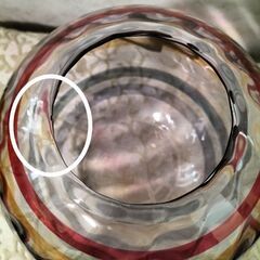 ボヘミアクリスタルガラス 花びんの画像