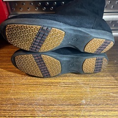 ショートブーツ 　黒スエード調　24.5の画像