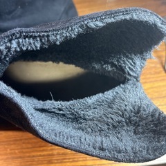 ショートブーツ 　黒スエード調　24.5の画像