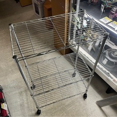 ルミナス　Luminous ES　3段　キャスター付　スチールラック　メタルラック　便利　棚　収納　W590×D340×H940　ポール径19㎜　中古　④の画像