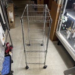 ルミナス　Luminous ES　3段　キャスター付　スチールラック　メタルラック　便利　棚　収納　W590×D340×H940　ポール径19㎜　中古　④の画像