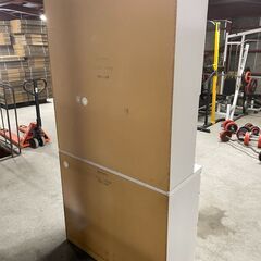 【大容量】ニトリ 食器棚 白系 2分割可能 多収納 お洒落 ガラス扉 早い者勝ち 引取歓迎 配送OKの画像