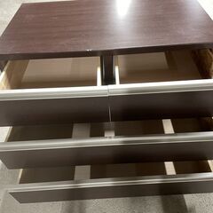 【格安】整理タンス ブラウン 3段 引出し収納 キャスター付き 人気 早い者勝ち 引取歓迎 配送OKの画像