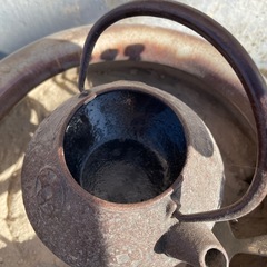 火鉢 火鉢セット 火バサミ ヘラ レトロ家具 レトロ食器の画像