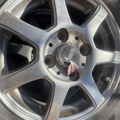 中古スタッドレスタイヤ、155/65R13, ホイールつきの画像