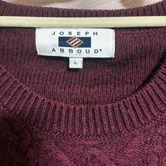 【福岡市/春日市】ジョセフアブード ウール100% ニット セーター L ケーブル編み 美品の画像
