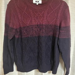 【福岡市/春日市】ジョセフアブード ウール100% ニット セーター L ケーブル編み 美品の画像