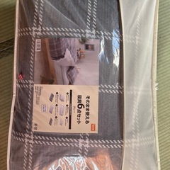 【新品】そのまま使える寝具6点セット シングルロング（グレー） 洗えるカバー付き の画像